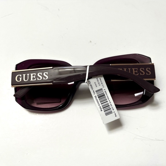 New GUESS Oversized Square Sunglasses GO00074 Acetate Purple 